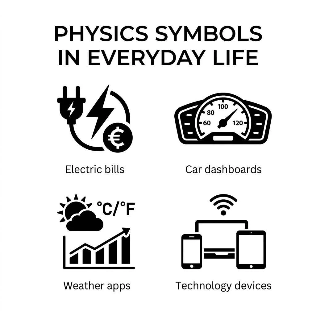 Physics Symbols in Everyday Life