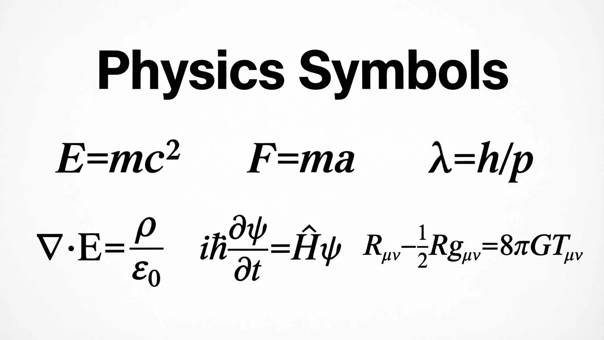 Physics Symbols