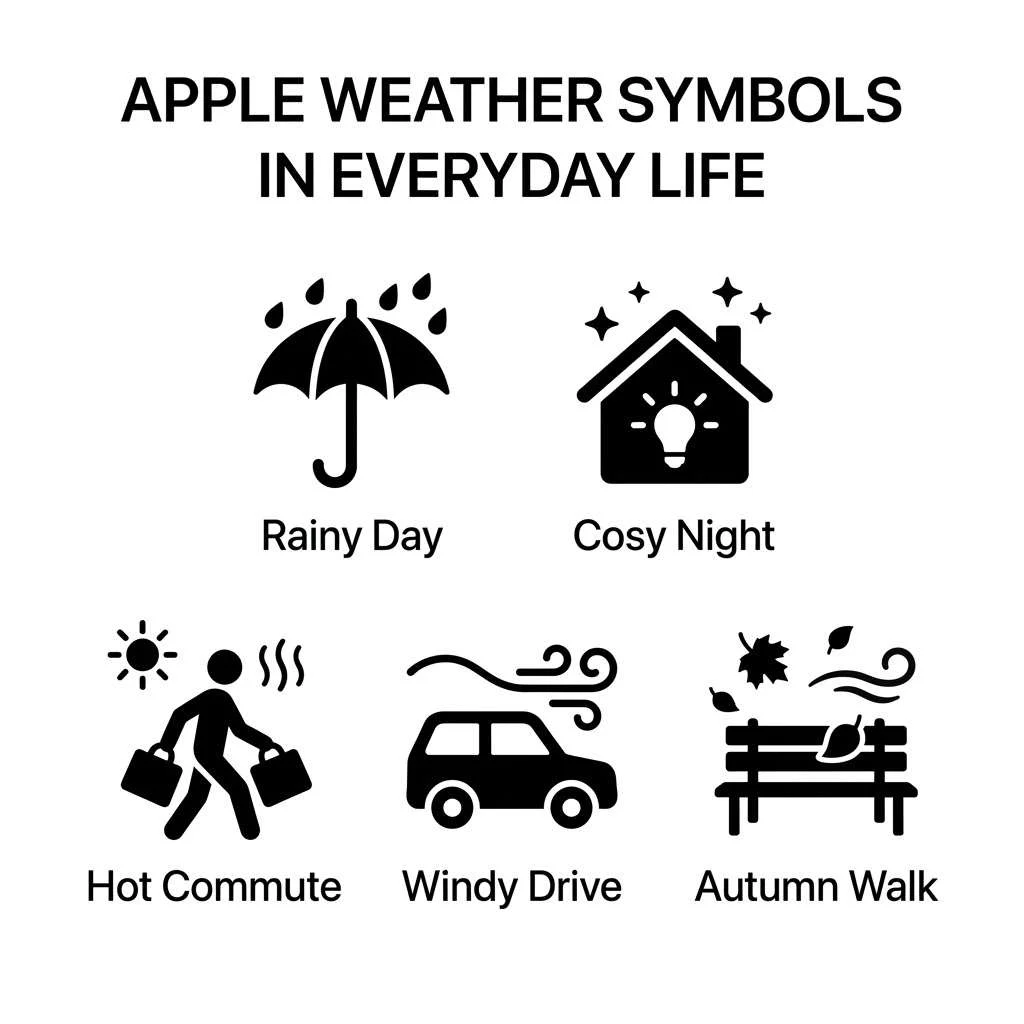 Apple Weather Symbols in Everyday Life