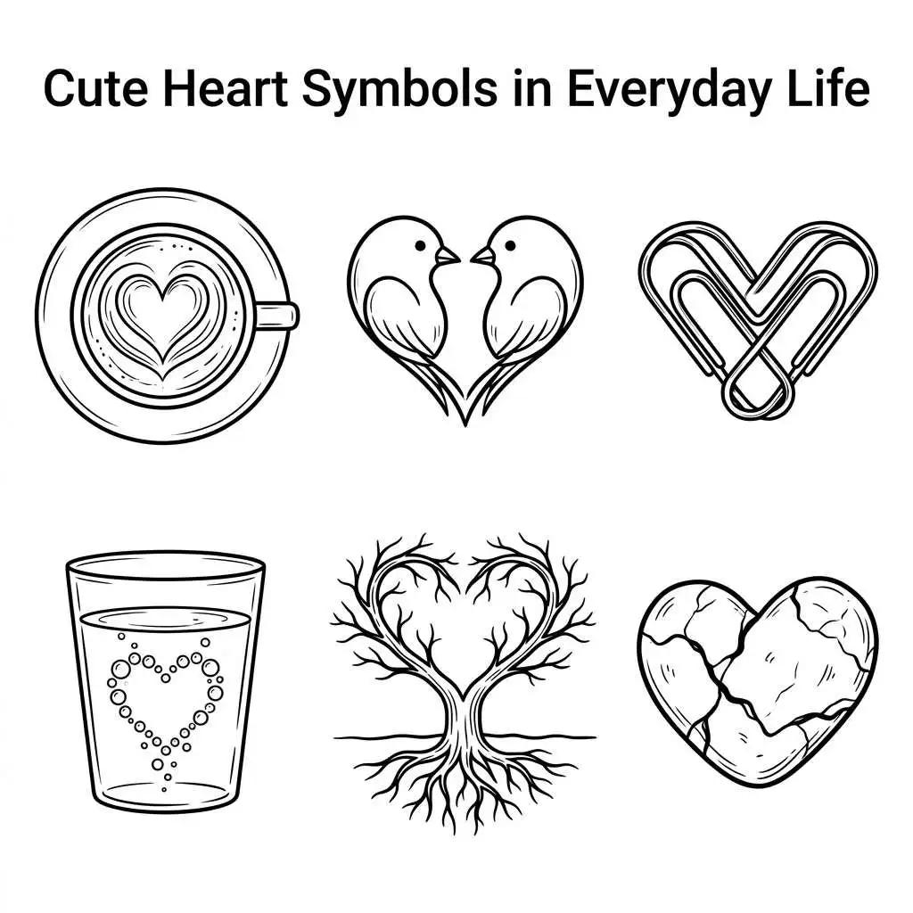 Cute Heart Symbols in Everyday Life