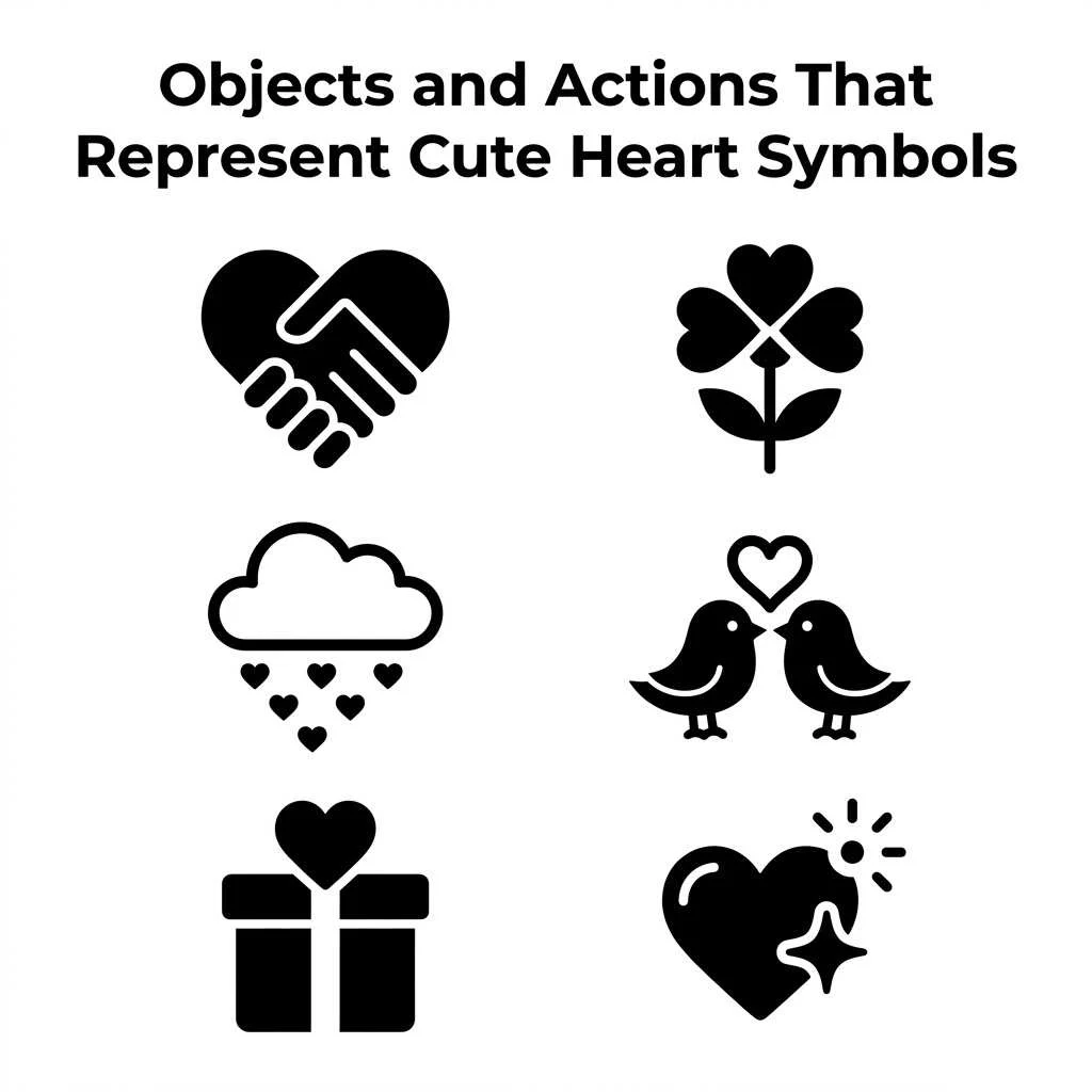 Objects and Actions That Represent Cute Heart Symbols