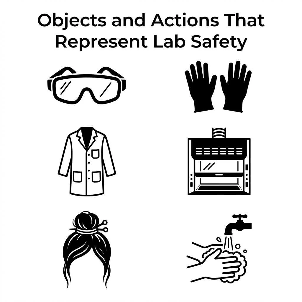 Objects and Actions That Represent Lab Safety