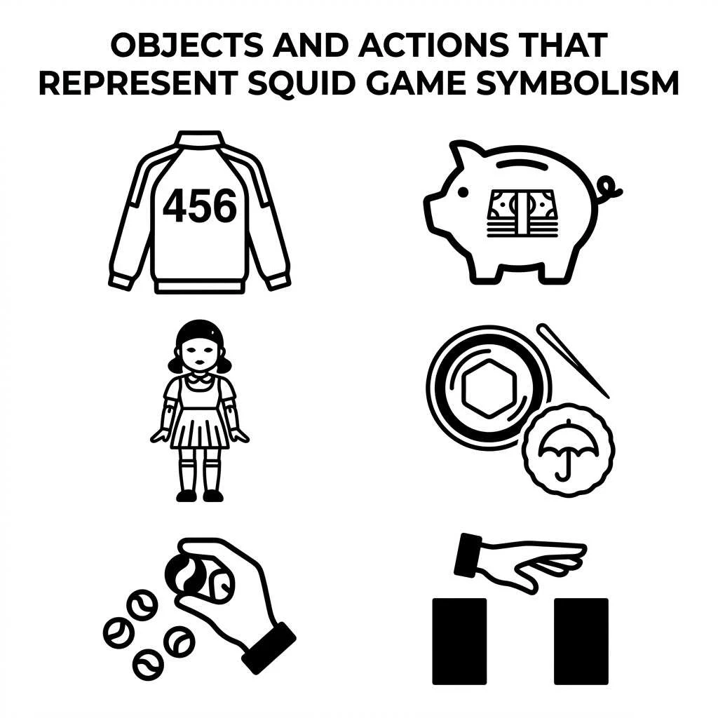 Objects and Actions That Represent Squid Game Symbolism