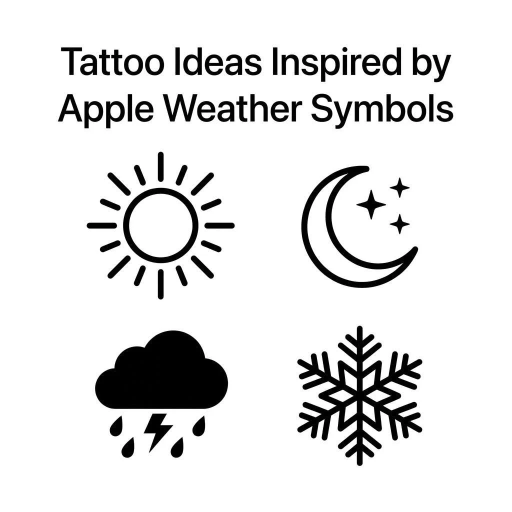 Tattoo Ideas Inspired by Apple Weather Symbols