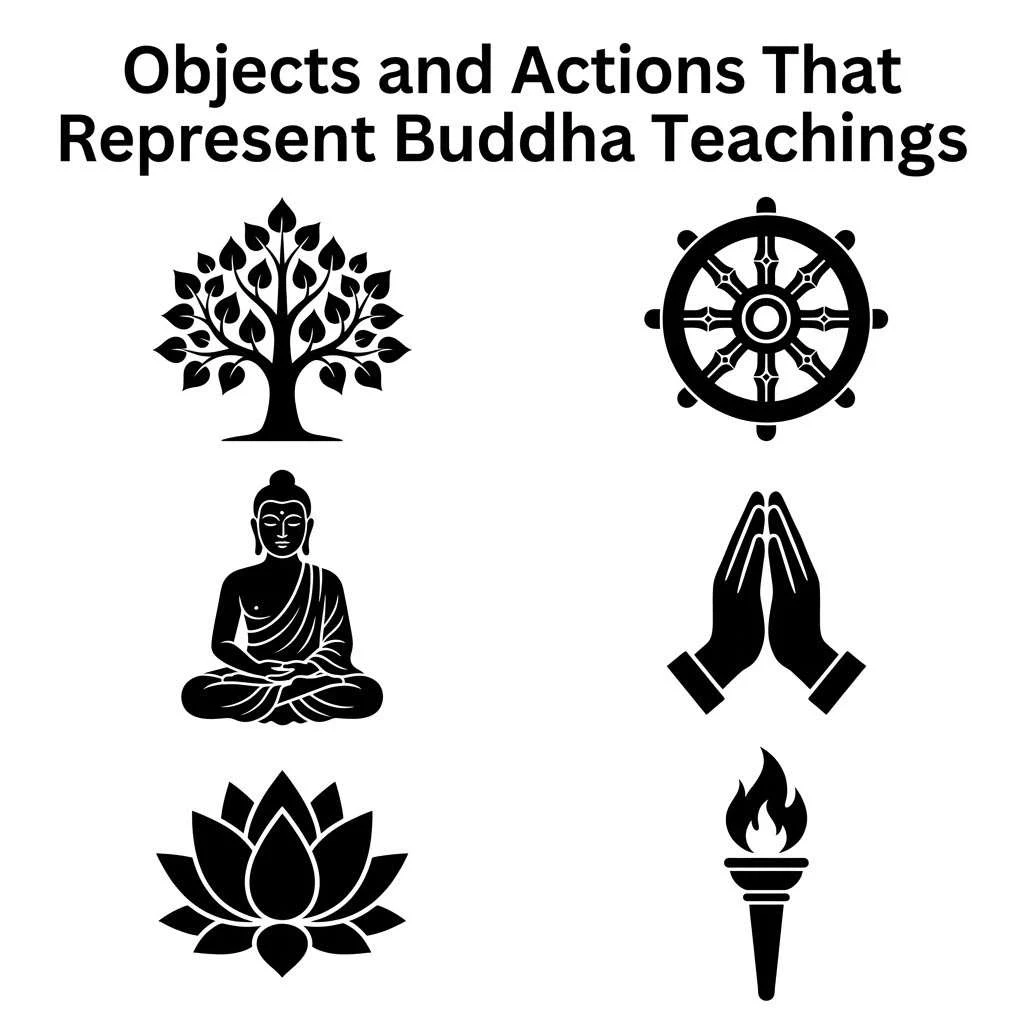 Objects and Actions That Represent Buddha Teachings