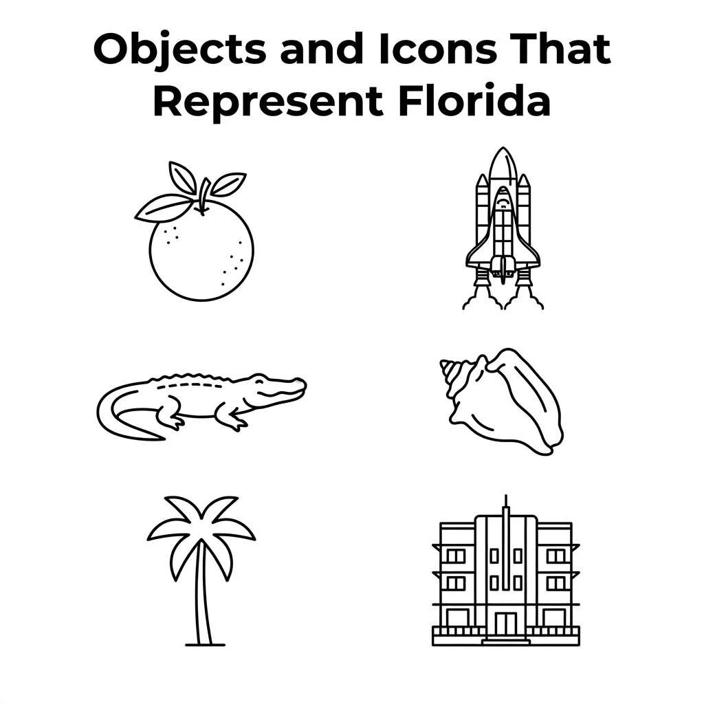 Objects and Icons That Represent Florida