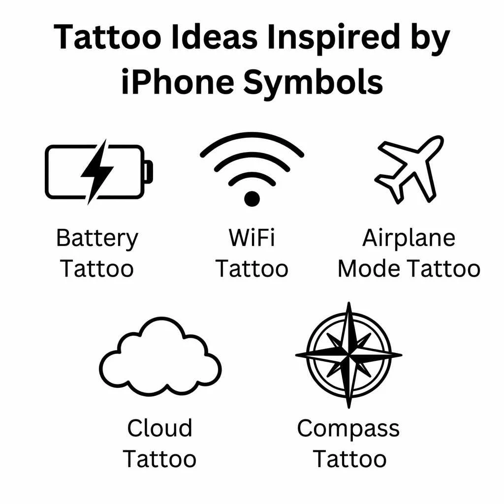 Tattoo Ideas Inspired by iPhone Symbols
